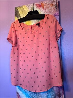 Torrid  Short Sleeve Printed 🦉 Owl Blouse